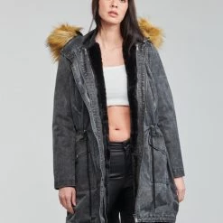 Vêtements Femme Parkas Guess BERENICE PARKA Noir