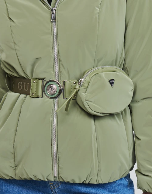 Vêtements Femme Doudounes Guess BELLA JACKET Kaki 7 Vêtements Femme Doudounes Guess BELLA JACKET Kaki – Image 5