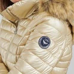 Vêtements Femme Doudounes Les Petites Bombes ALIMA Doré -Manteaux Soldes Magasin 19840062 500 E