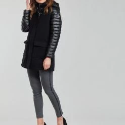 Vêtements Femme Parkas Les Petites Bombes ABBY Noir -Manteaux Soldes Magasin 19840069 500 C