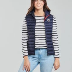 Vêtements Femme Doudounes JOTT MALI Marine -Manteaux Soldes Magasin 19840388 500 B