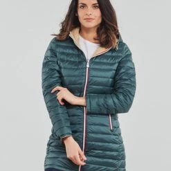 Vêtements Femme Doudounes JOTT ADELAIDE Bronze / Vert -Manteaux Soldes Magasin 19840389 500 E