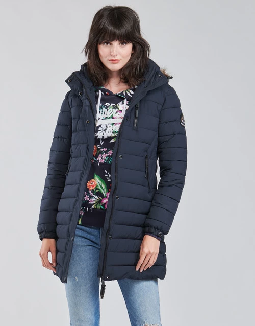 Vêtements Femme Doudounes Superdry SUPER FUJI JACKET Bleu 4 Vêtements Femme Doudounes Superdry SUPER FUJI JACKET Bleu – Image 2