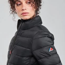 Vêtements Femme Doudounes Superdry FUJI BOMBER Noir -Manteaux Soldes Magasin 19858254 500 E
