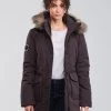 Vêtements Femme Parkas Superdry EVEREST PARKA Noir -Manteaux Soldes Magasin 19858255 500 B