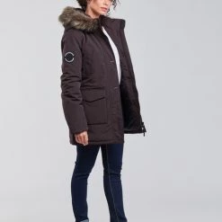 Vêtements Femme Parkas Superdry EVEREST PARKA Noir -Manteaux Soldes Magasin 19858255 500 C