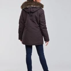 Vêtements Femme Parkas Superdry EVEREST PARKA Noir -Manteaux Soldes Magasin 19858255 500 D