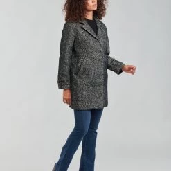 Vêtements Femme Manteaux Chattawak WORKA GRIS/NOIR -Manteaux Soldes Magasin 19865363 500 C