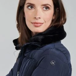 Vêtements Femme Doudounes Chattawak CLIP MARINE -Manteaux Soldes Magasin 19865365 500 E