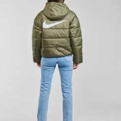 Vêtements Femme Doudounes Nike W NSW TF RPL CLASSIC HD JKT Kaki / Blanc -Manteaux Soldes Magasin 19900504 500 D