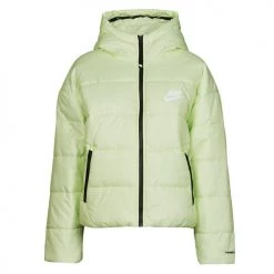 Vêtements Femme Doudounes Nike W NSW TF RPL CLASSIC HD JKT Vert / Noir / Blanc