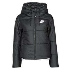 Vêtements Femme Doudounes Nike W NSW TF RPL CLASSIC TAPE JKT Noir / Blanc