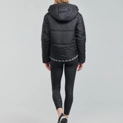 Vêtements Femme Doudounes Nike W NSW TF RPL CLASSIC TAPE JKT Noir / Blanc -Manteaux Soldes Magasin 19900507 500 D