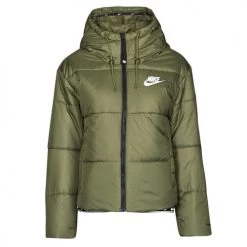 Vêtements Femme Doudounes Nike W NSW TF RPL CLASSIC TAPE JKT Kaki / Noir / Blanc