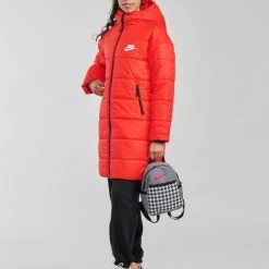 Vêtements Femme Doudounes Nike W NSW TF RPL CLASSIC HD PARKA Rouge / Noir / Blanc -Manteaux Soldes Magasin 19900517 500 C