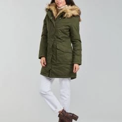 Vêtements Femme Parkas Betty London PAKERETTE Kaki 9 Vêtements Femme Parkas Betty London PAKERETTE Kaki -Manteaux Soldes Magasin 19900599 500 C