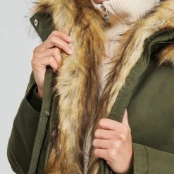 Vêtements Femme Parkas Betty London PAKERETTE Kaki 11 Vêtements Femme Parkas Betty London PAKERETTE Kaki -Manteaux Soldes Magasin 19900599 500 E