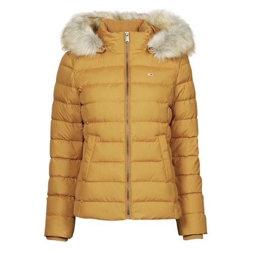 Vêtements Femme Doudounes Tommy Jeans TJW BASIC HOODED DOWN JACKET Moutarde 3 Vêtements Femme Doudounes Tommy Jeans TJW BASIC HOODED DOWN JACKET Moutarde