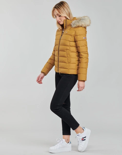 Vêtements Femme Doudounes Tommy Jeans TJW BASIC HOODED DOWN JACKET Moutarde 5 Vêtements Femme Doudounes Tommy Jeans TJW BASIC HOODED DOWN JACKET Moutarde – Image 3