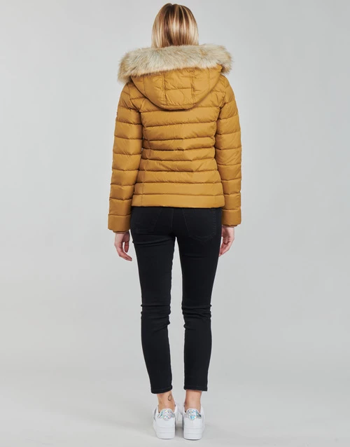 Vêtements Femme Doudounes Tommy Jeans TJW BASIC HOODED DOWN JACKET Moutarde 6 Vêtements Femme Doudounes Tommy Jeans TJW BASIC HOODED DOWN JACKET Moutarde – Image 4