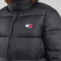 Vêtements Femme Doudounes Tommy Jeans TJW MODERN PUFFER JACKET Noir -Manteaux Soldes Magasin 19913460 500 E