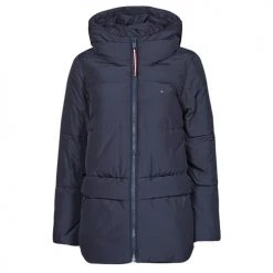 Vêtements Femme Doudounes Tommy Hilfiger TH ESS SORONA PADDED LOGO COAT Bleu