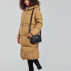 Vêtements Femme Doudounes Tommy Hilfiger NYLON DOWN PUFFER MAXI COAT Camel -Manteaux Soldes Magasin 19913975 500 C