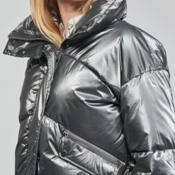 Vêtements Femme Doudounes Molly Bracken ORL006A21 Argenté -Manteaux Soldes Magasin 19934714 500 E