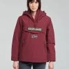 Vêtements Femme Parkas Napapijri RAINFOREST POCKET Bordeaux -Manteaux Soldes Magasin 19934955 500 B