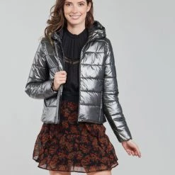 Vêtements Femme Doudounes Ikks BETHANY Argent -Manteaux Soldes Magasin 20009778 500 B