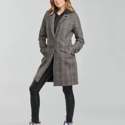Vêtements Femme Manteaux Ikks ALPHONA Noir -Manteaux Soldes Magasin 20009787 500 C