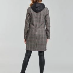 Vêtements Femme Manteaux Ikks ALPHONA Noir -Manteaux Soldes Magasin 20009787 500 D