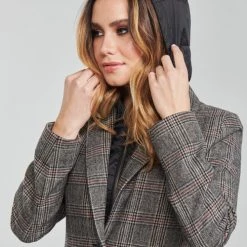 Vêtements Femme Manteaux Ikks ALPHONA Noir -Manteaux Soldes Magasin 20009787 500 E