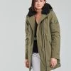 Vêtements Femme Parkas Ikks FRELIN Kaki -Manteaux Soldes Magasin 20009810 500 B