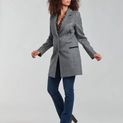 Vêtements Femme Manteaux Ikks GUILIA Noir -Manteaux Soldes Magasin 20009833 500 C