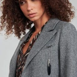 Vêtements Femme Manteaux Ikks GUILIA Noir -Manteaux Soldes Magasin 20009833 500 E