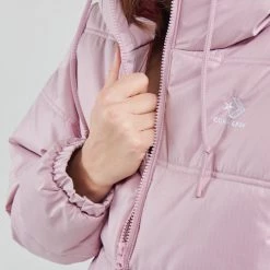 Vêtements Femme Doudounes Converse EMBROIDERED STAR CHEVRON SHORT PUFFER JACKET Violet -Manteaux Soldes Magasin 20029167 500 E