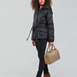 Vêtements Femme Doudounes Liu Jo WF1064 Noir -Manteaux Soldes Magasin 20057719 500 C