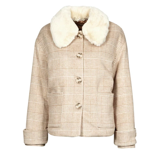 Vêtements Femme Manteaux Naf Naf AMORINO Beige 4 Vêtements Femme Manteaux Naf Naf AMORINO Beige – Image 2