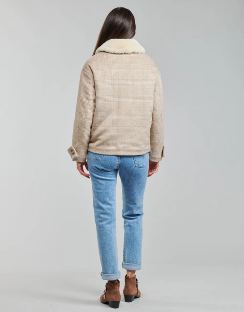 Vêtements Femme Manteaux Naf Naf AMORINO Beige 6 Vêtements Femme Manteaux Naf Naf AMORINO Beige – Image 4