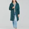 Vêtements Femme Parkas Aigle FLYNRAIN Bleu -Manteaux Soldes Magasin 20100782 500 B