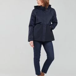 Vêtements Femme Parkas Aigle OBESTAW Marine -Manteaux Soldes Magasin 20100785 500 C