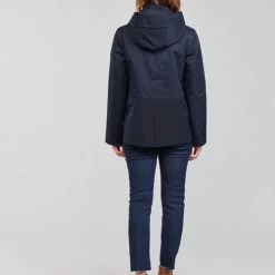 Vêtements Femme Parkas Aigle OBESTAW Marine -Manteaux Soldes Magasin 20100785 500 D