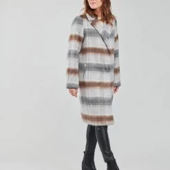 Vêtements Femme Manteaux Volcom PLAYEDCOAT Gris -Manteaux Soldes Magasin 20110806 500 C