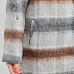 Vêtements Femme Manteaux Volcom PLAYEDCOAT Gris -Manteaux Soldes Magasin 20110806 500 E