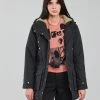 Vêtements Femme Parkas Volcom WALK ON BY 5K PARKA Noir -Manteaux Soldes Magasin 20110807 500 B