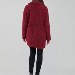 Vêtements Femme Manteaux Noisy May NMGABI Bordeaux -Manteaux Soldes Magasin 20143806 500 D
