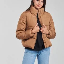 Vêtements Femme Doudounes JDY JDYNEWERICA Camel -Manteaux Soldes Magasin 20406019 500 B