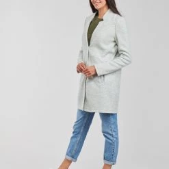 Vêtements Femme Manteaux Vero Moda VMBRUSHEDKATRINE Gris -Manteaux Soldes Magasin 20411031 500 C