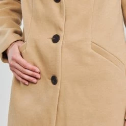 Vêtements Femme Manteaux Vero Moda VMCALACINDY Camel -Manteaux Soldes Magasin 20411034 500 E